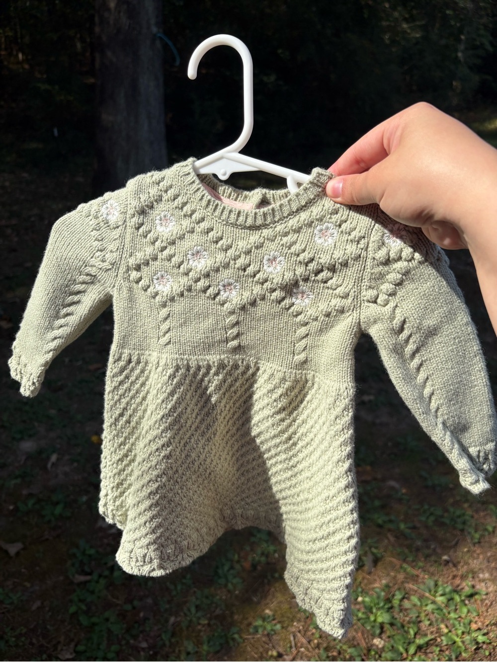cupcakes & cashmere Sage Green Knit Sweater Dress